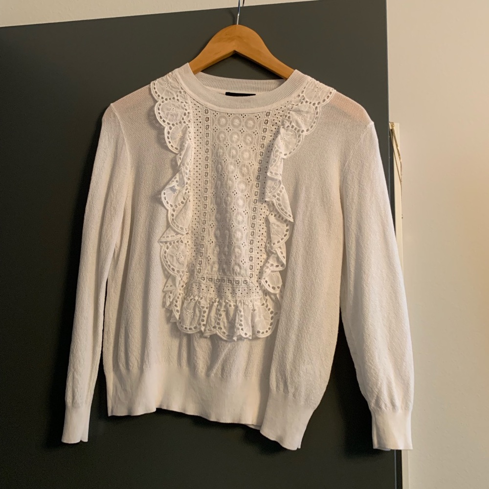 J. Crew eyelet linen summer sweater